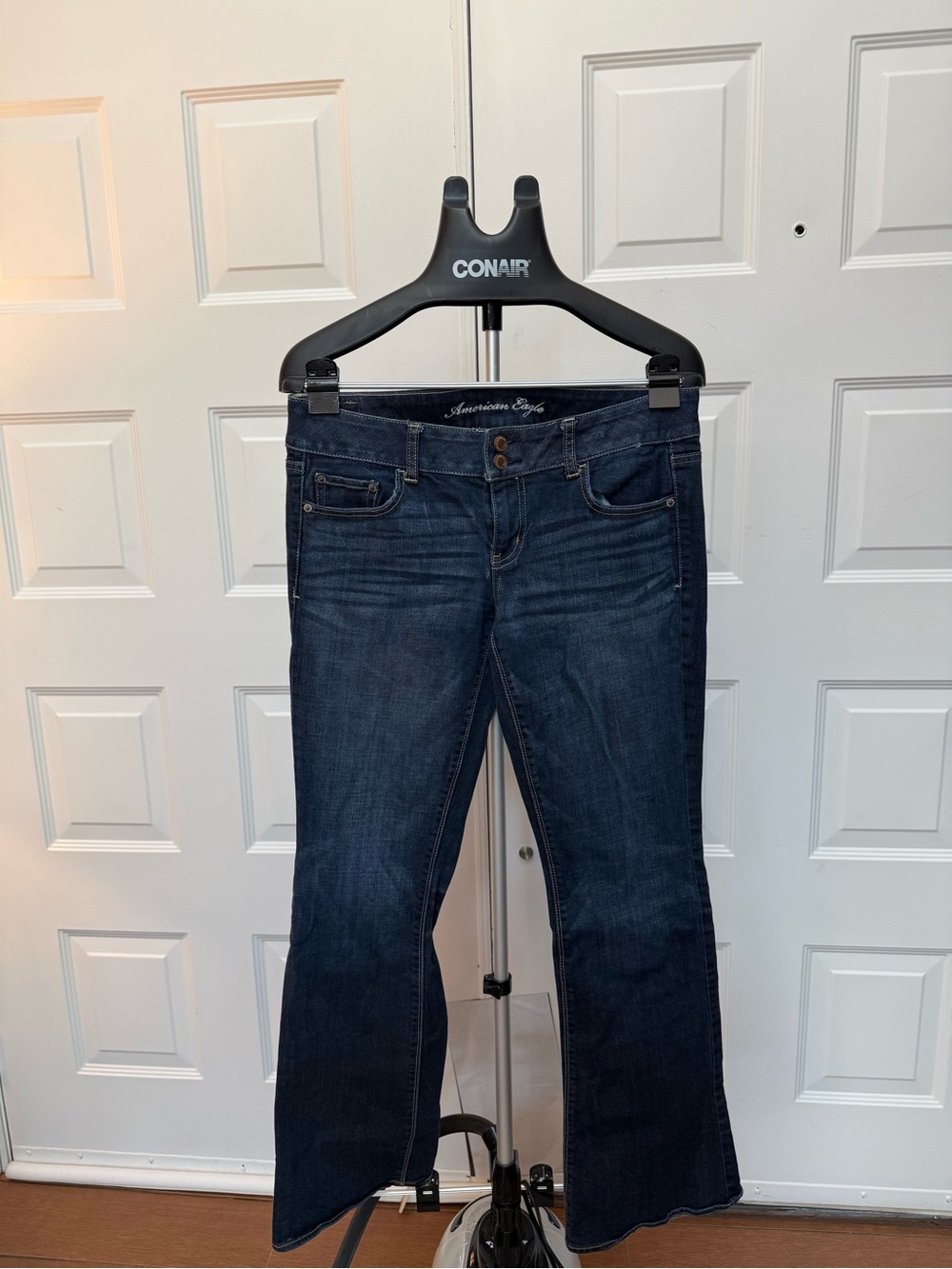 American Eagle Outfitters Dark Indigo Flare Jeans - Picture 1 of 7